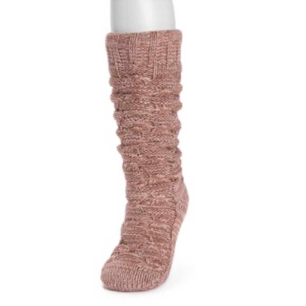 LAST ONE! Muk Luks Long Canyon Rose Lounge Socks - Picture 2 of 6